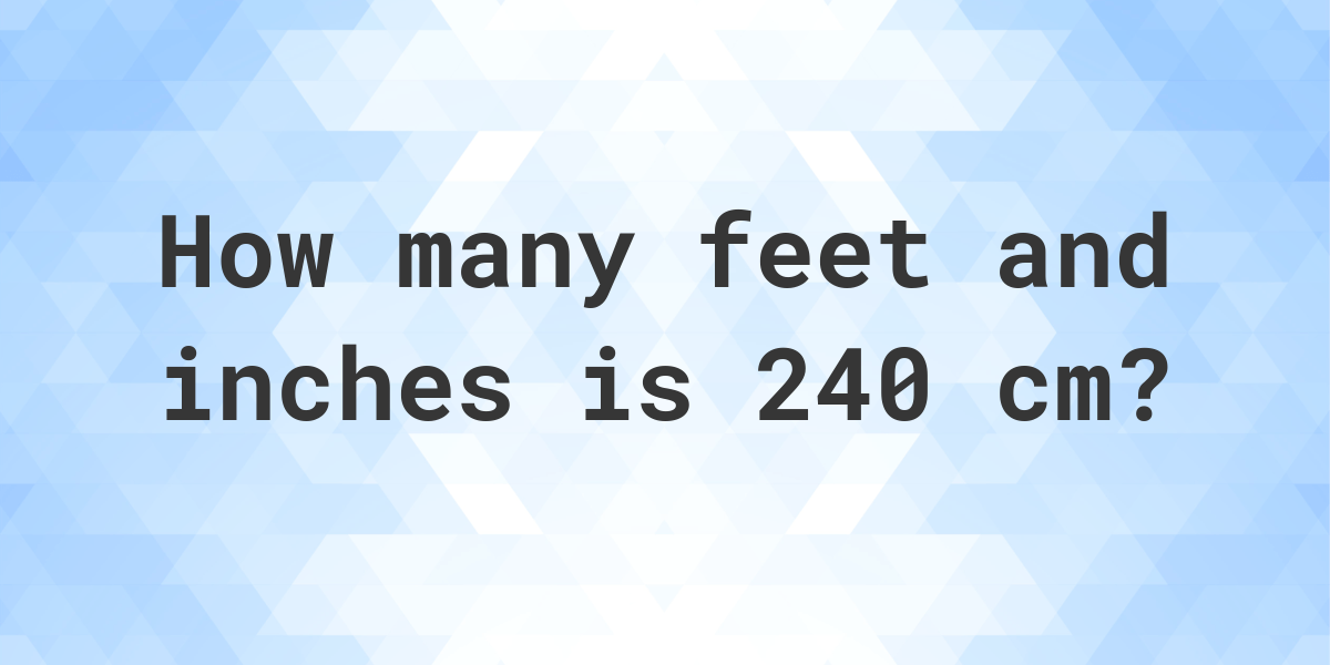 what is 240cm in feet