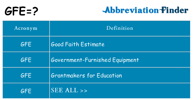 what is gfe slang