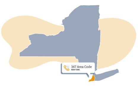 where is area code 347 in new york