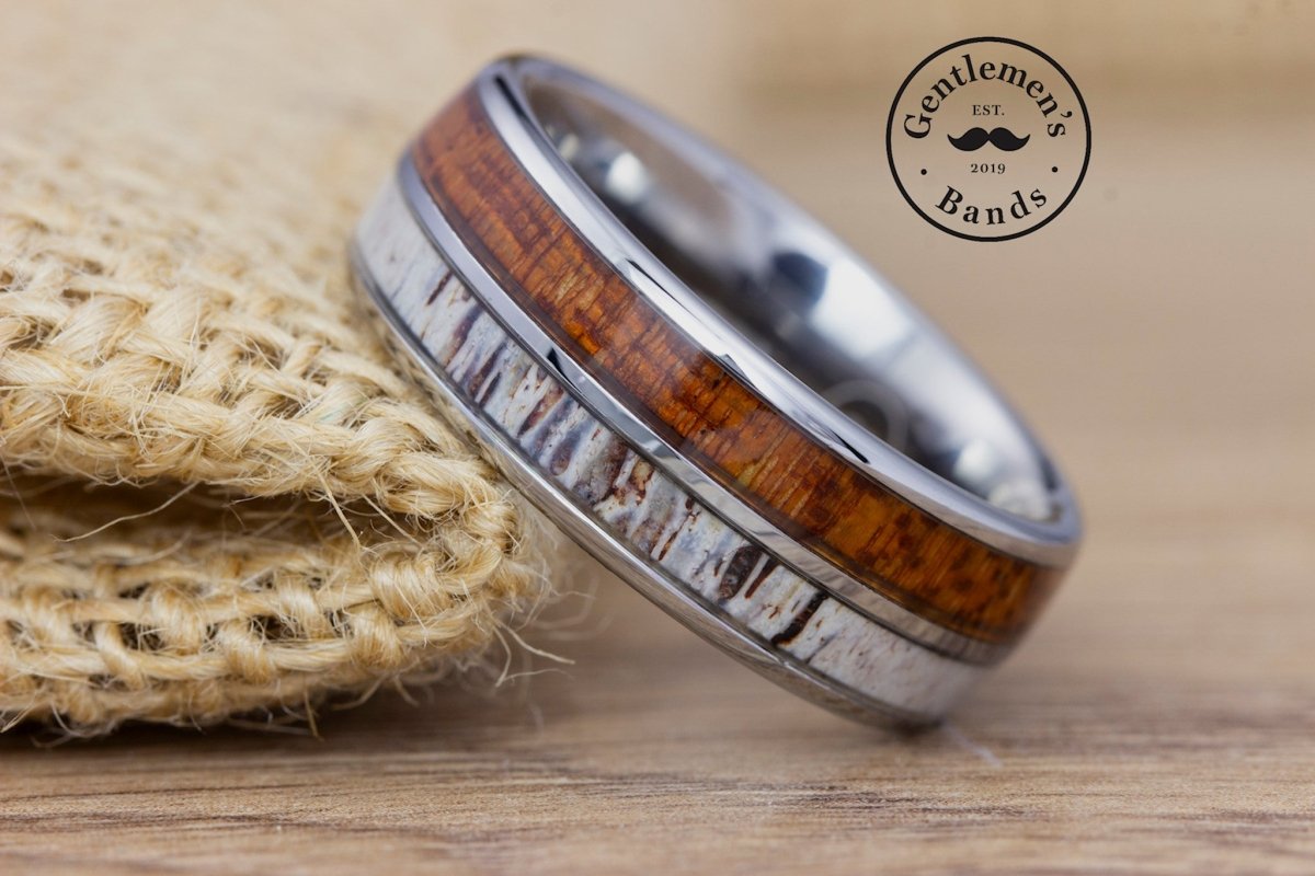 whitetail deer antler ring