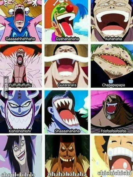 why do one piece characters have weird laughs