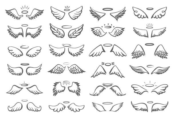 wings halo tattoo