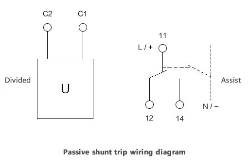 wiring diagram for shunt trip circuit breaker