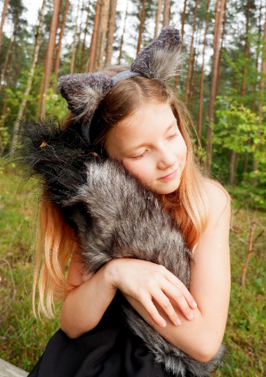 wolf costume tail and ears