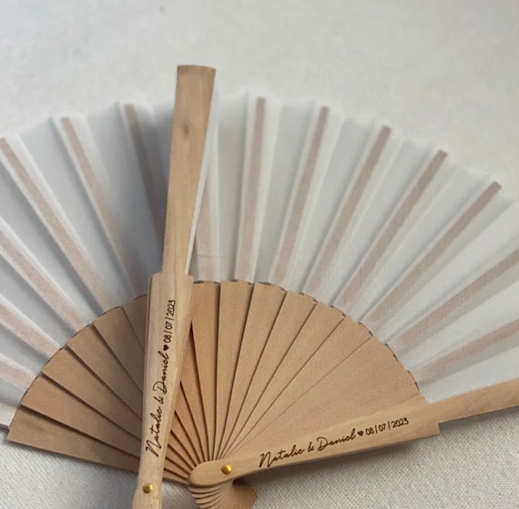 wooden fans for wedding