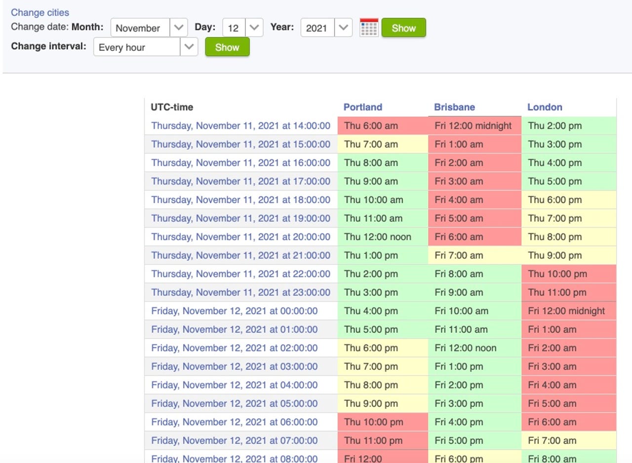 world meeting clock planner