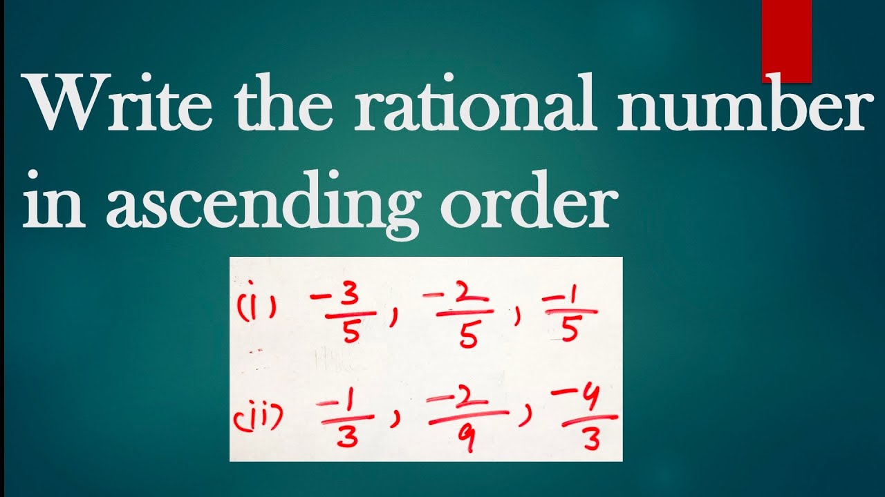 write rational numbers