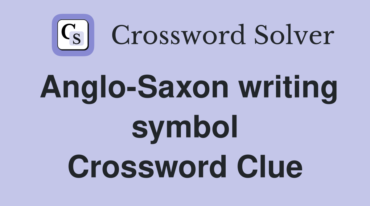 written symbol crossword clue