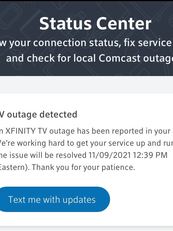 xfinity power outage