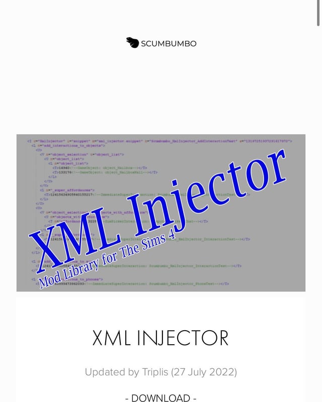 xml injector sims 4