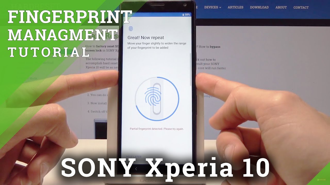 xperia 10 fingerprint sensor