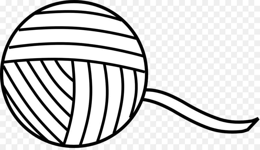 yarn clipart black and white