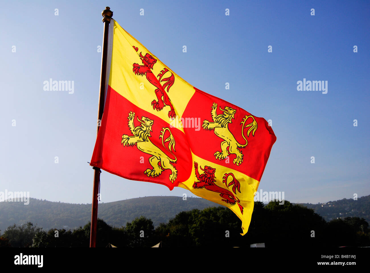 yellow red lion flag