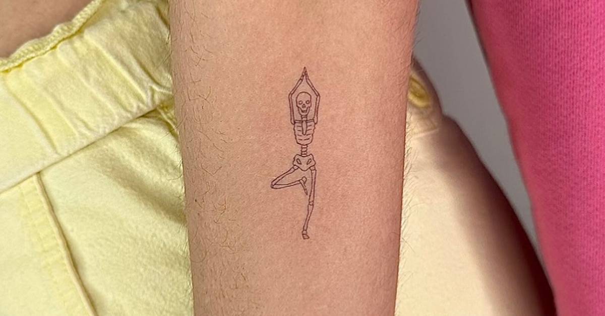 yoga tattoo minimalist
