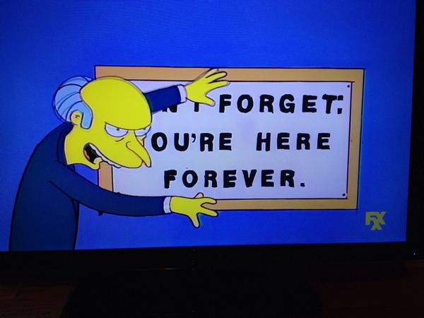 you are here forever simpsons