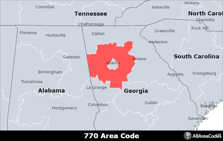 zip code for area code 770